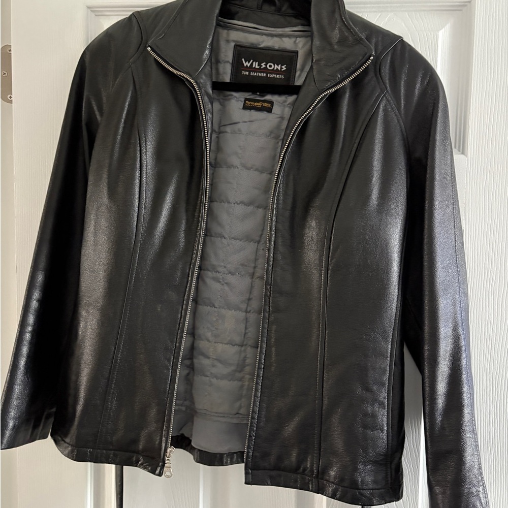 Wilson Black Leather Jacket for Men